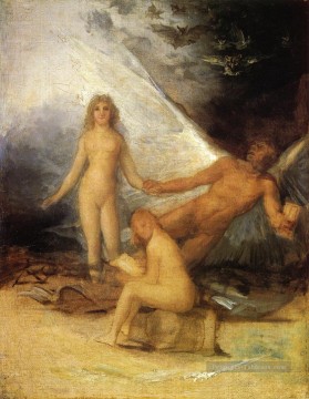 Esquisse de la vérité sauvée par le temps Francisco de Goya Peinture à l'huile